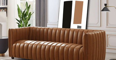 April Tight Back Leather Sofa