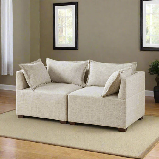 2-Piece Modular Loveseat Sofa