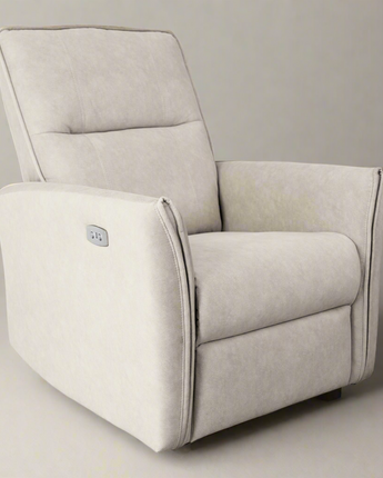 Asheville Cream Suede Recliner Chair