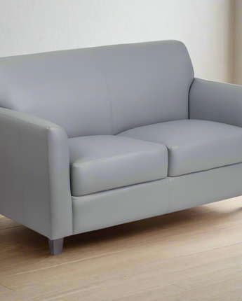 Diplomat Gray LeatherSoft Loveseat