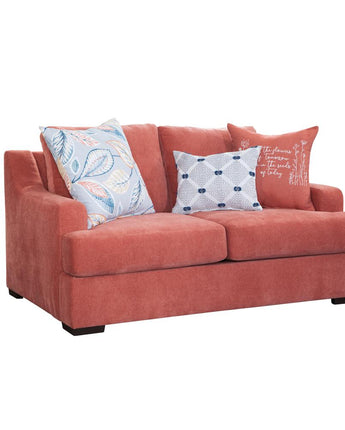 Classic Paprika Loveseat with Three Pillows