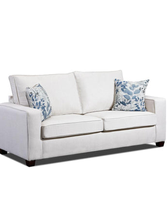 Living Room Relay Mist Sofa Sleeper with Two Throw Pillows