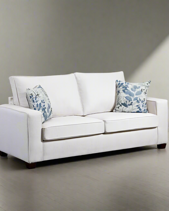 Living Room Relay Mist Sofa Sleeper with Two Throw Pillows