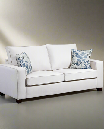 Living Room Relay Mist Sofa with Two Throw Pillows