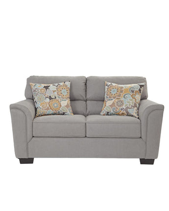 Flared Arm Miranda Loveseat with Two Pillows