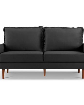 69 Inch Wide Upholstered Two Cushion Sofa with Cambered Arms