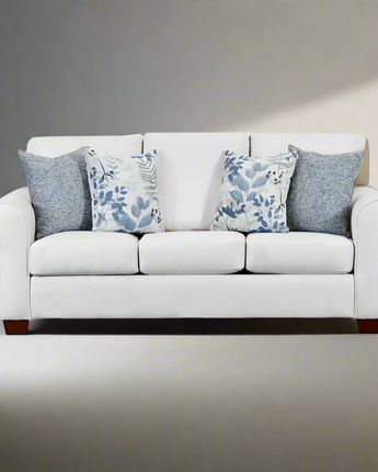 Living Room Pembroke Sofa Sleeper with Four Throw Pillows