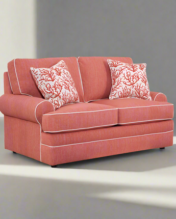 American Furniture Classics Coral Springs Model 8-020-S260C Loveseat with Two Matching Pillows