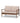 Walnut Wood Light Brown Fabric Upholstered 2-Seater Loveseat