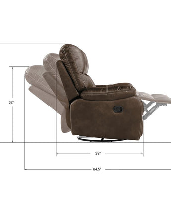 Power Reclining Loveseat with Dual Recliners, Hidden Storage