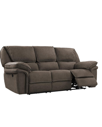 92" Power Reclining Sofa with Dual Recliners, Microsuede Upholstery