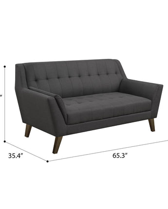 Wallace & Bay Browning Loveseat, Charcoal Pebble