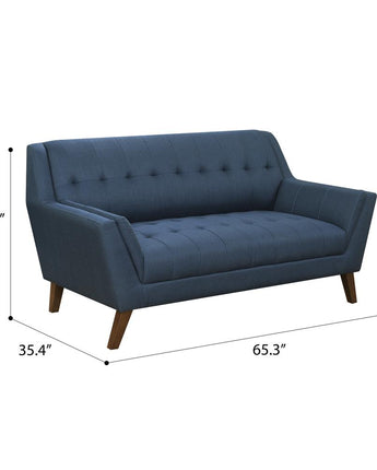 Wallace & Bay Browning Loveseat, Navy Peacock