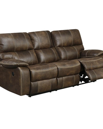 86" Power Reclining Sofa with Dual Recliners, Microsuede Upholstery