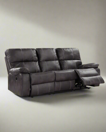 86" Power Reclining Sofa with Dual Recliners, Microsuede Upholstery