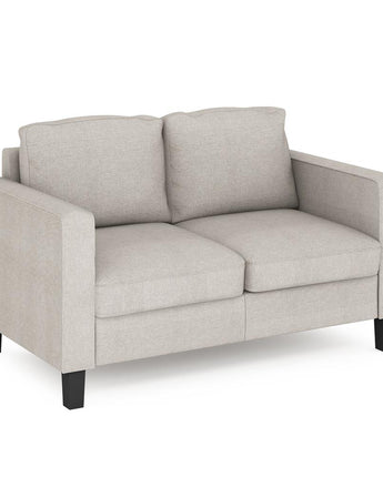 Furinno Bayonne Modern Upholstered Loveseat, Fog