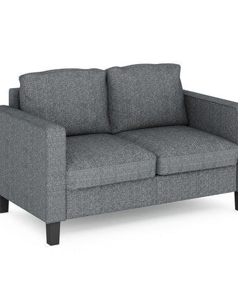 Furinno Bayonne Modern Upholstered Loveseat, Gunmetal