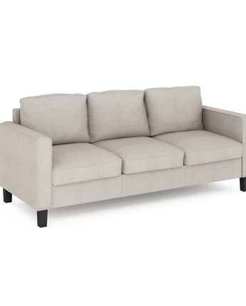 Furinno Bayonne Modern Upholstered 3-Seater Sofa, Fog