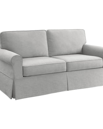 Slip Cover Sofa in Fog Fabric