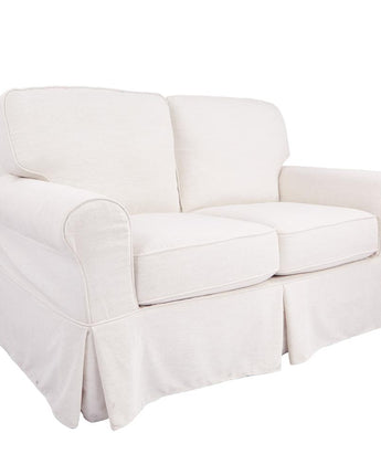 Loveseat with Ivory Slip Cover