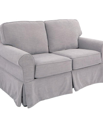 Loveseat with Fog Slip Cover