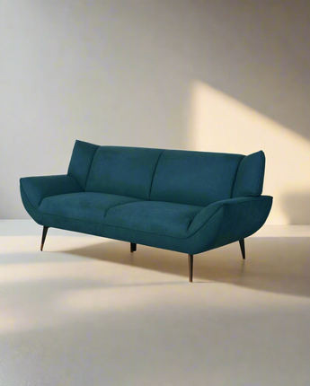 Acton Upholstered Flared Arm Sofa Teal Blue