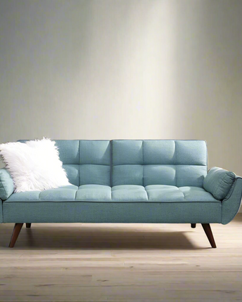 Caufield Biscuit-tufted Sofa Bed Turquoise Blue