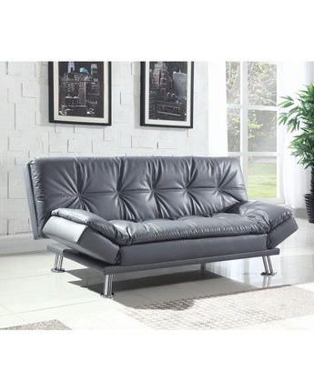 Dilleston Tufted Back Upholstered Sofa Bed Grey