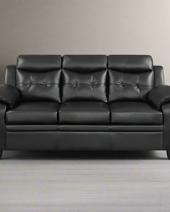 Finley Tufted Upholstered Sofa Black