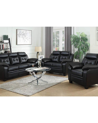 Finley Tufted Upholstered Loveseat Black