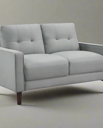 Bowen Upholstered Track Arms Tufted Loveseat Grey