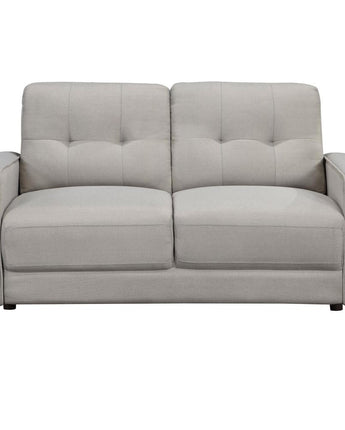 Bowen Upholstered Track Arms Tufted Loveseat Beige