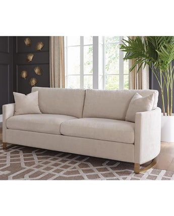 Corliss Upholstered Arched Arms Sofa Beige