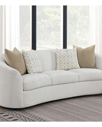 Rainn Upholstered Tight Back Sofa Latte