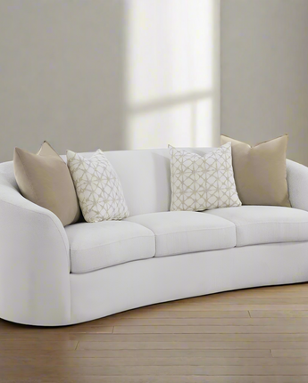 Rainn Upholstered Tight Back Sofa Latte