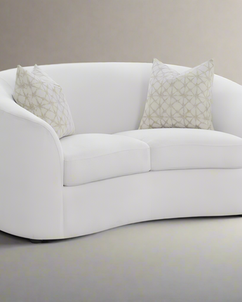 Rainn Upholstered Tight Back Loveseat Latte