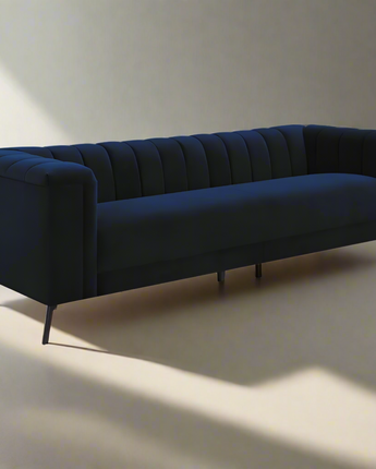 Chalet Tuxedo Arm Sofa Blue