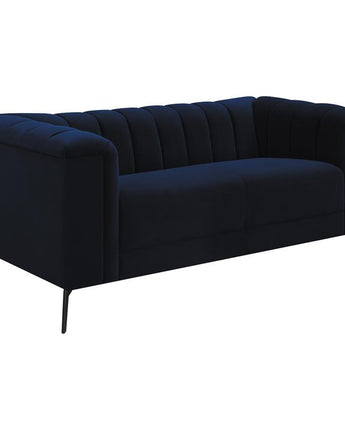 Chalet Tuxedo Arm Loveseat Blue