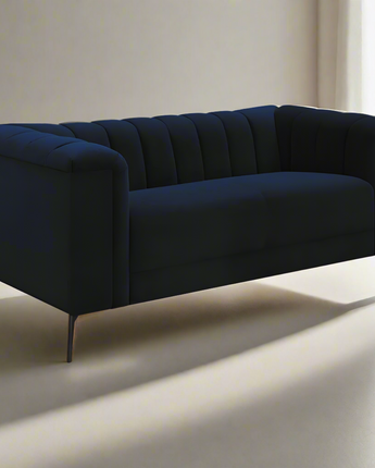 Chalet Tuxedo Arm Loveseat Blue