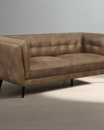 Thatcher Upholstered Button Tufted Sofa Brown