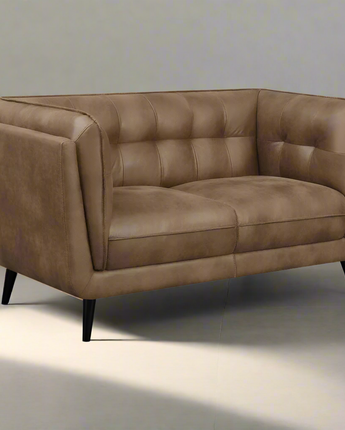 Thatcher Upholstered Button Tufted Loveseat Brown