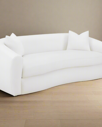 Isabella Upholstered Tight Back Sofa White