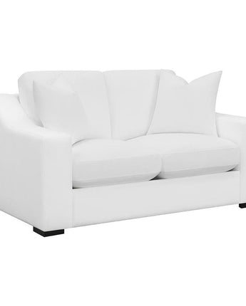 Ashlyn Upholstered Sloped Arms Loveseat White