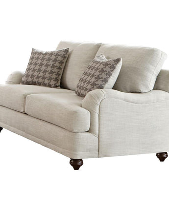 Glenn Cushion Back Loveseat Light Grey