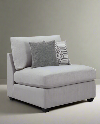 Cambria Upholstered Armless Chair Grey