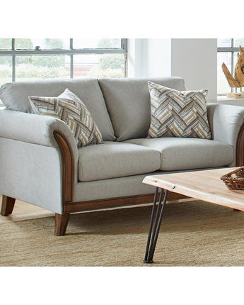 Roxanne Upholstered Flared Arm Loveseat Platinum