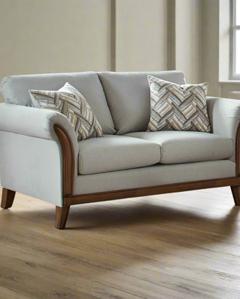 Roxanne Upholstered Flared Arm Loveseat Platinum