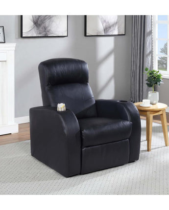 Cyrus Home Theater Upholstered Recliner Black