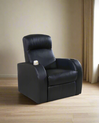 Cyrus Home Theater Upholstered Recliner Black