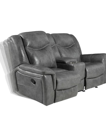 Conrad Upholstered Motion Loveseat Cool Grey